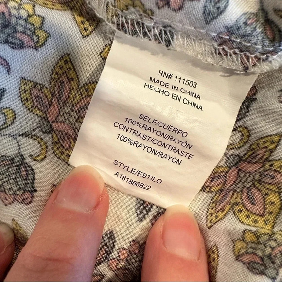 As U Wish Floral Boho Maxi Dress Spaghetti Strap Smocked Top Size Large - Picture 8 of 11